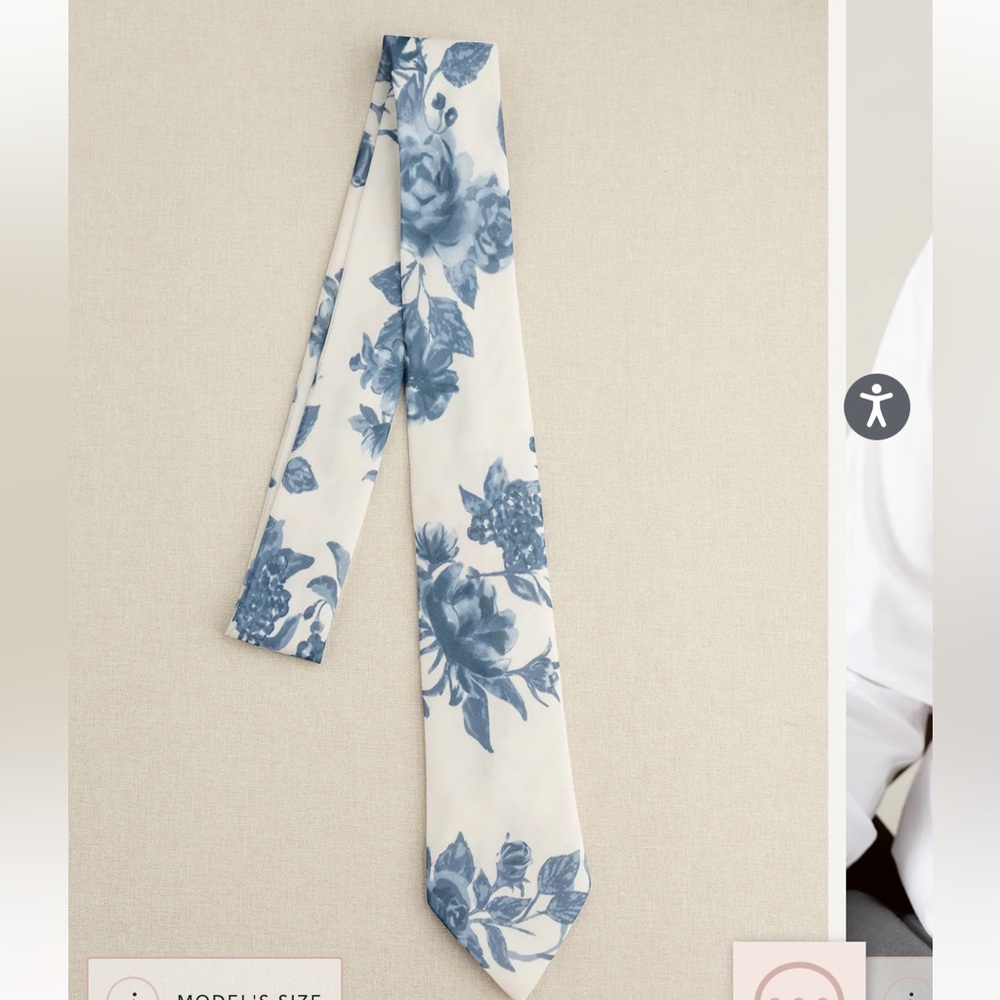 Revelry blue floral tie